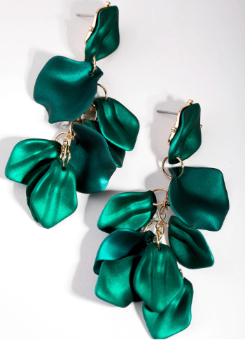 Green matte earrings