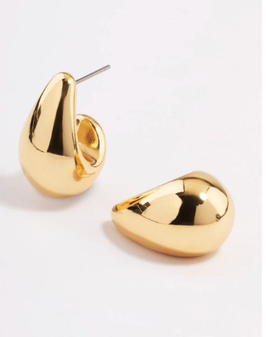 Gold bubble drop earrings