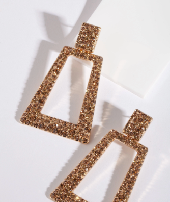Gold diamante earrings