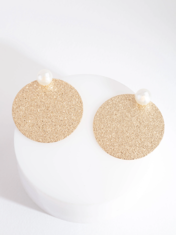 Gold Disk earrings