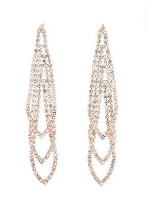 Rose gold gradual loop earrings