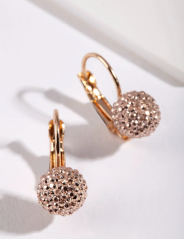 Gold sparkle drop earrings