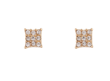 Gold diamante stud earrings